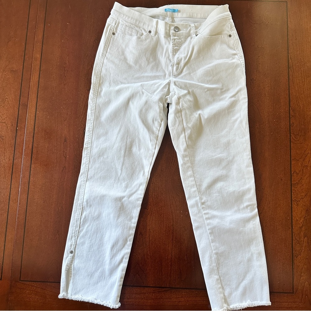 J. McLaughlin White Denim Pants size 8